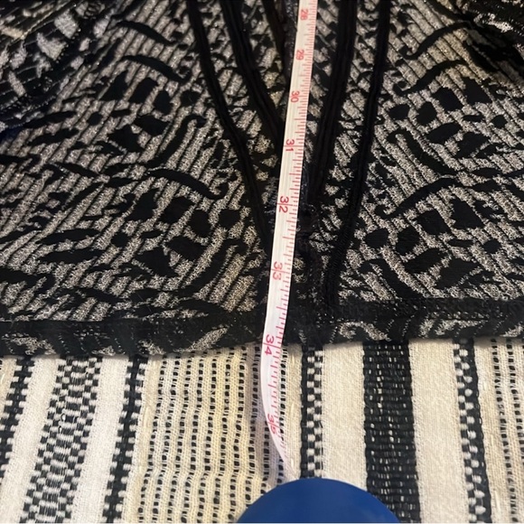 Free People  Black Sweater Cardigan Rugged Fringe - Picture 7 of 9